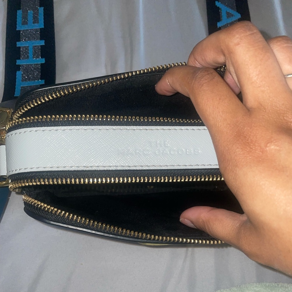 MARC JACOBS THE LOGO STRAP SNAPSHOT BLUE DENIM - Picture 4 of 6